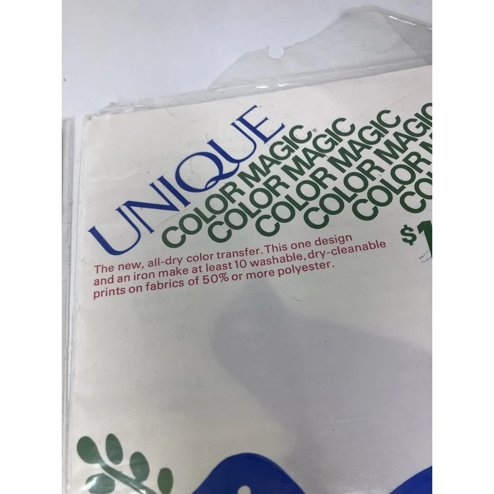 Vintage 70s UNIQUE Color Magic Iron On Color Transfers 2 Styles Apple Dove Craft